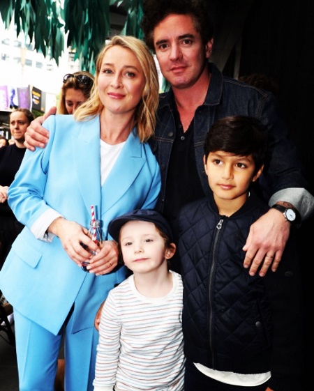 Asher Keddie With Her Husband, Vincent, Son, Valentino, and StepChild Luca 